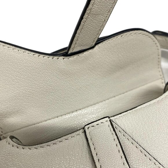 Auth DIOR/ChristianDior Saddle Microbag - White Leather Handbag - Picture 10 of 14
